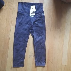 Adidas climalite floral capri leggings